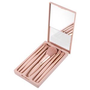 Makeup Brush Kit Travel Retractable Angled Makeup Brush Pink